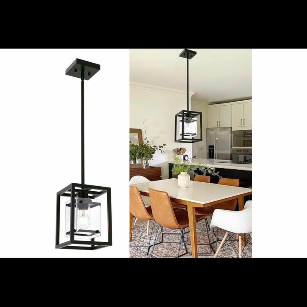 NEW IN BOX MELUCEE 1-Light Black Pendant Light